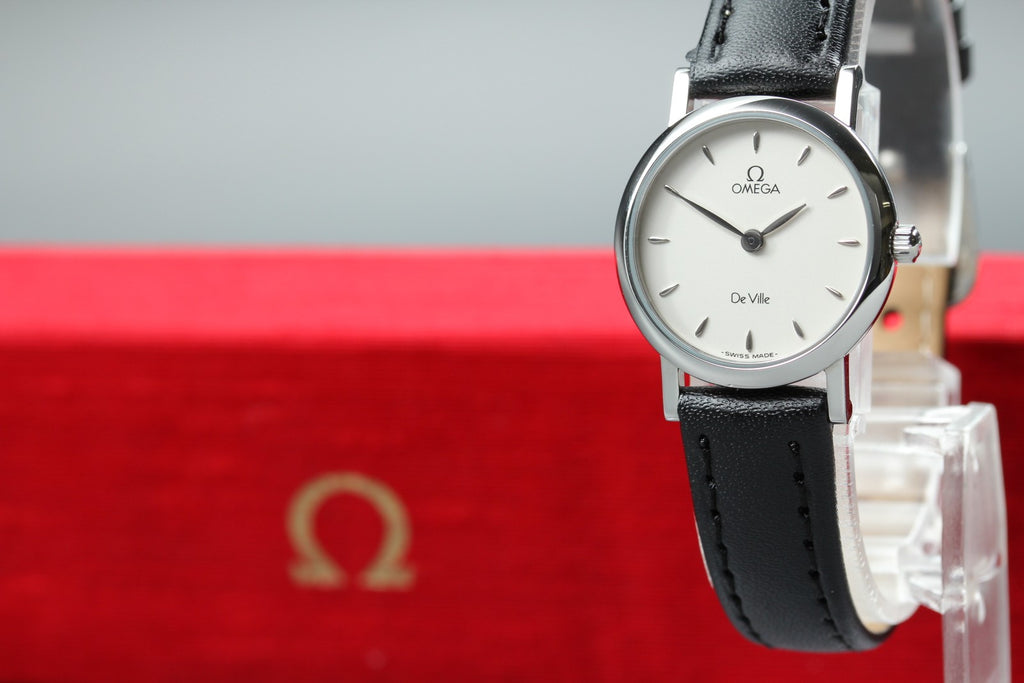 1994 Near MINT/Box, Paper OMEGA De Ville 23mm 595.1111 Quartz Women's Vintage
