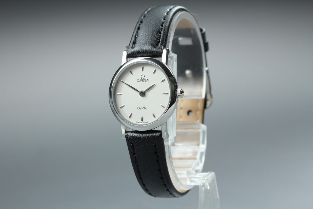 1994 Near MINT/Box, Paper OMEGA De Ville 23mm 595.1111 Quartz Women's Vintage