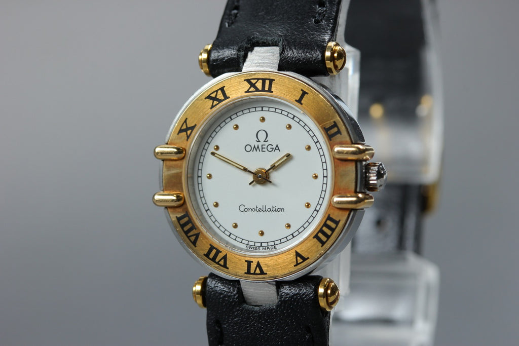 1992 Near MINT OMEGA Constellation 23mm 595.1080 Quartz White Women's Vintage
