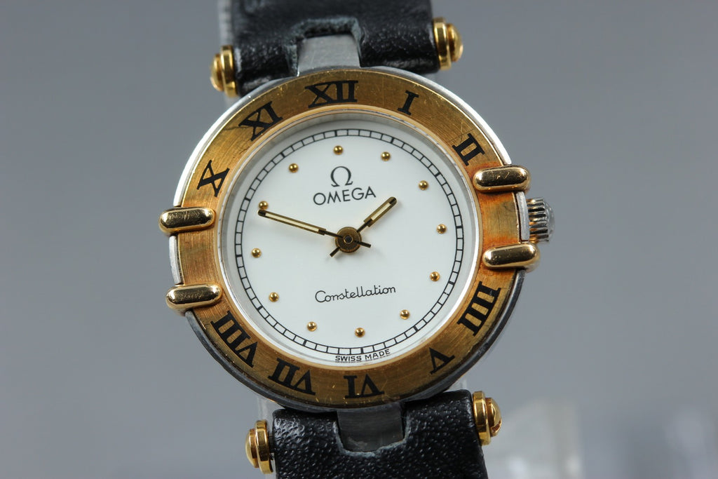 1992 Near MINT OMEGA Constellation 23mm 595.1080 Quartz White Women's Vintage