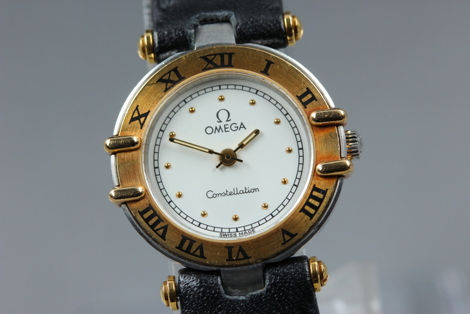 1992 Near MINT OMEGA Constellation 23mm 595.1080 Quartz White Women's Vintage