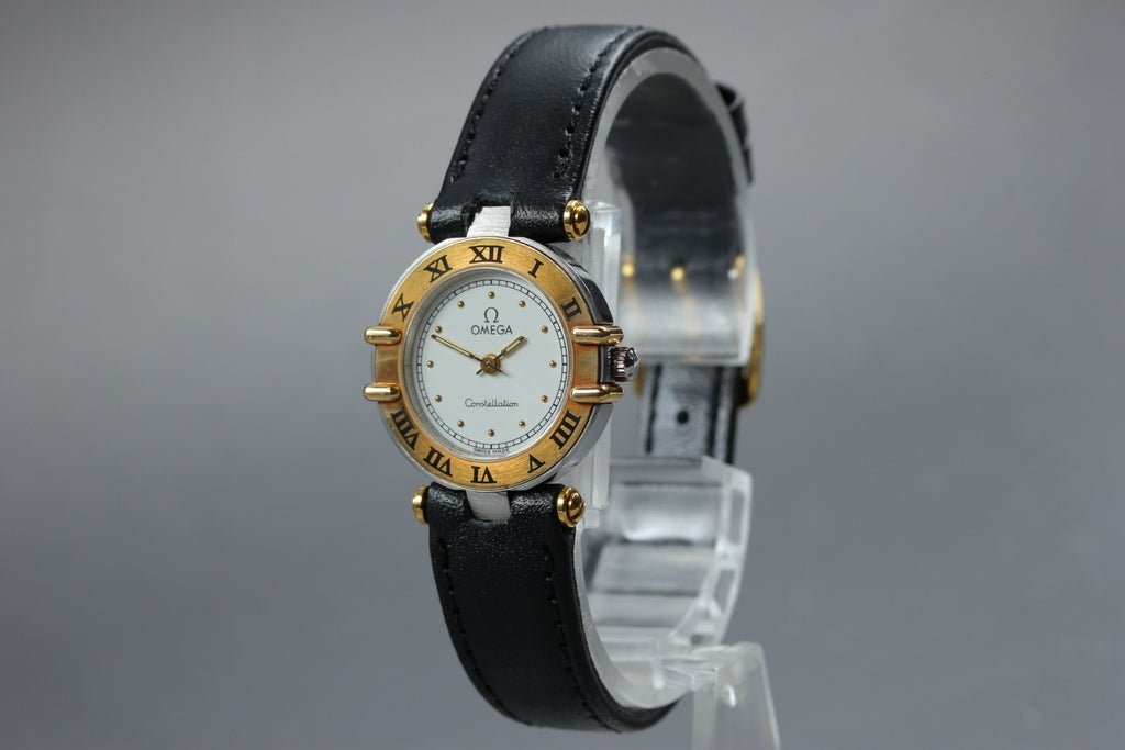 1992 Near MINT OMEGA Constellation 23mm 595.1080 Quartz White Women's Vintage