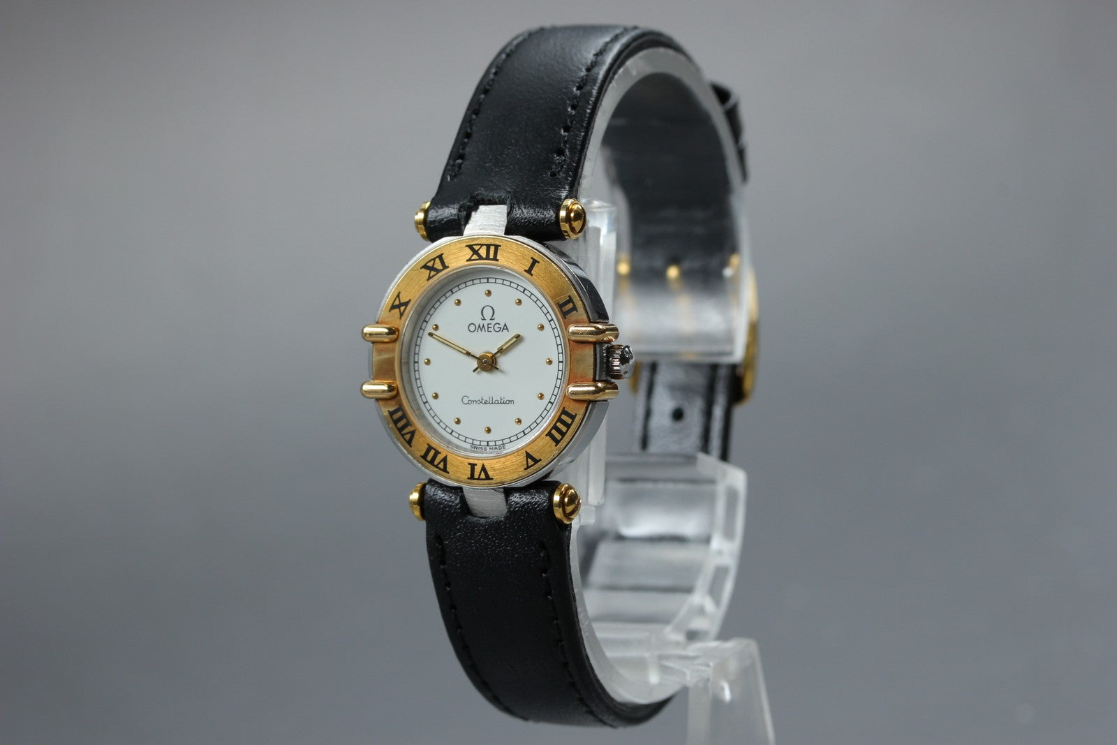 1992 Near MINT OMEGA Constellation 23mm 595.1080 Quartz White Women's Vintage