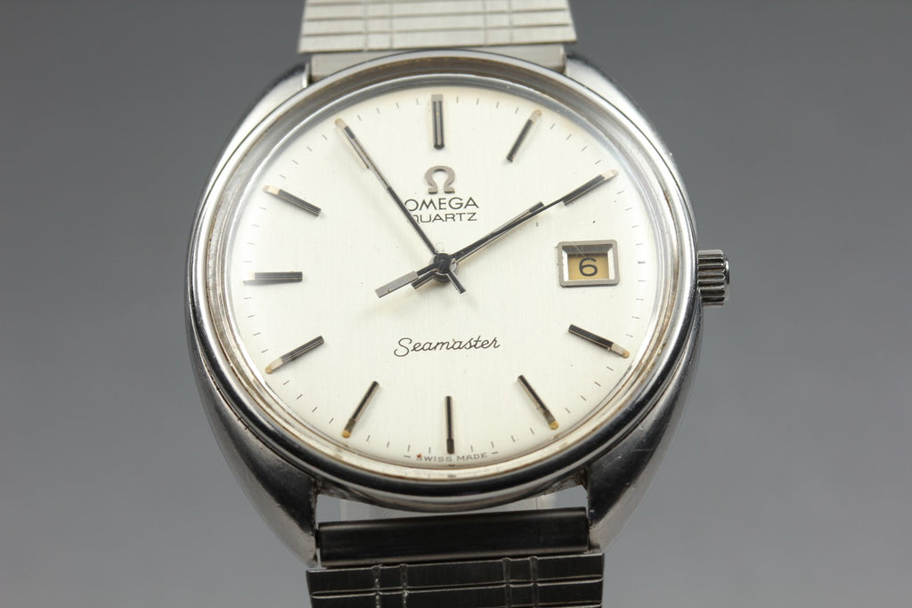 1979 Near MINT OMEGA Seamaster 35mm 196.0078 Quartz Silver Dial Men's Vintage