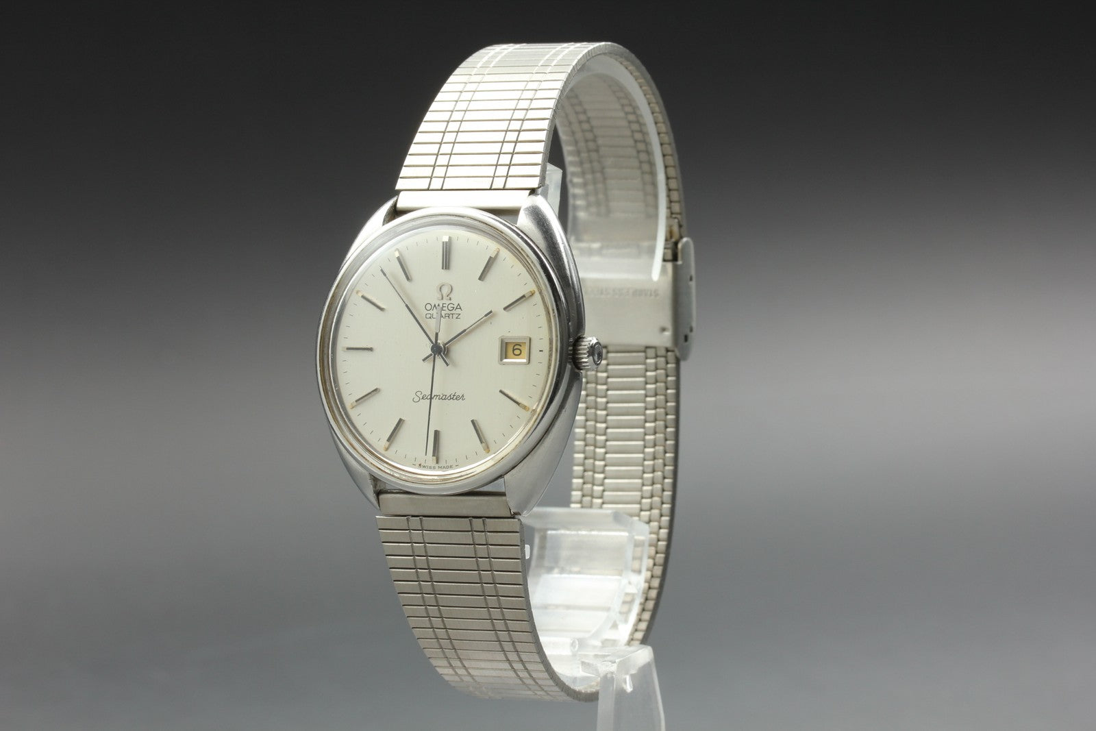 1979 Near MINT OMEGA Seamaster 35mm 196.0078 Quartz Silver Dial Men's Vintage