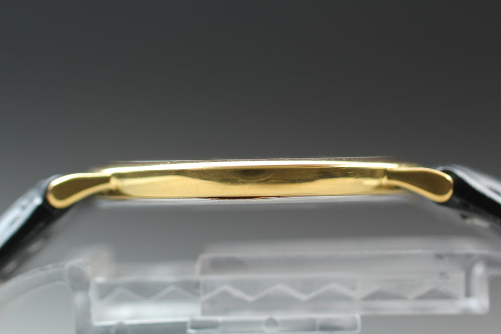 1991 Near MINT OMEGA De Ville 32mm 195.0075.2 Quartz Gold Dial Men's Vintage