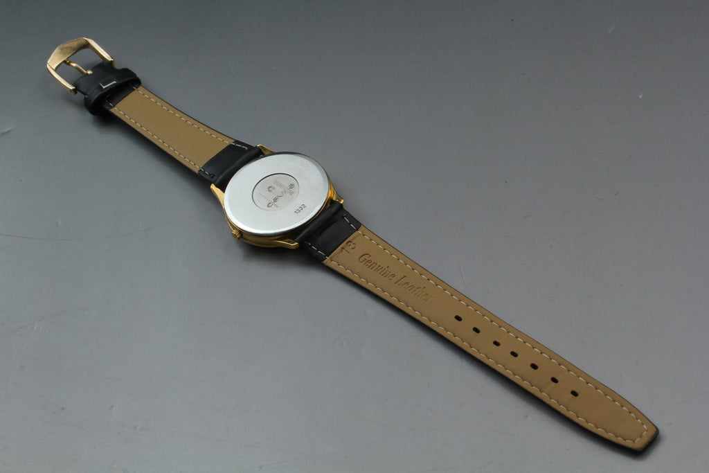 1979 Near MINT OMEGA De Ville 33mm 196.0164 Quartz Gold Dial Men's Watch Vintage