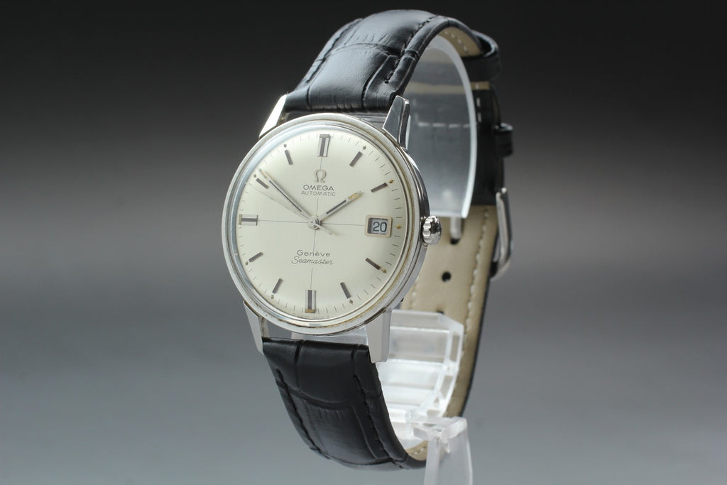 1968 Near MINT OMEGA Seamaster Geneve 34mm 166.002 Automatic Silver Men Vintage