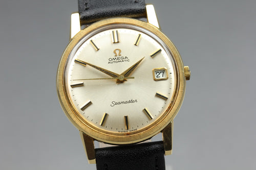 1966 Near MINT OMEGA Seamaster 34mm 166.003 Automatic Silver Dial Men's Vintage
