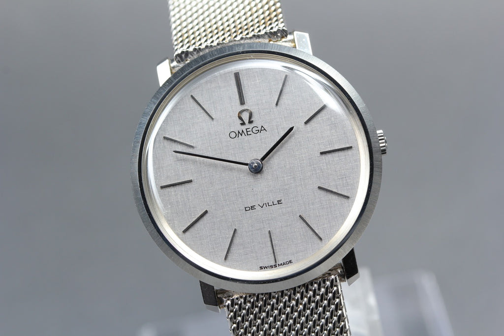 1970 MINT OMEGA De Ville 33mm 111.077 Manual Silver Dial Men's Watch Vintage