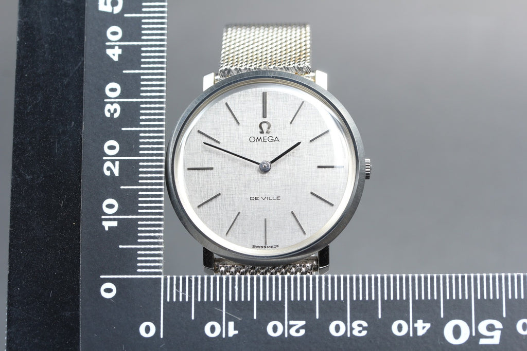 1970 MINT OMEGA De Ville 33mm 111.077 Manual Silver Dial Men's Watch Vintage