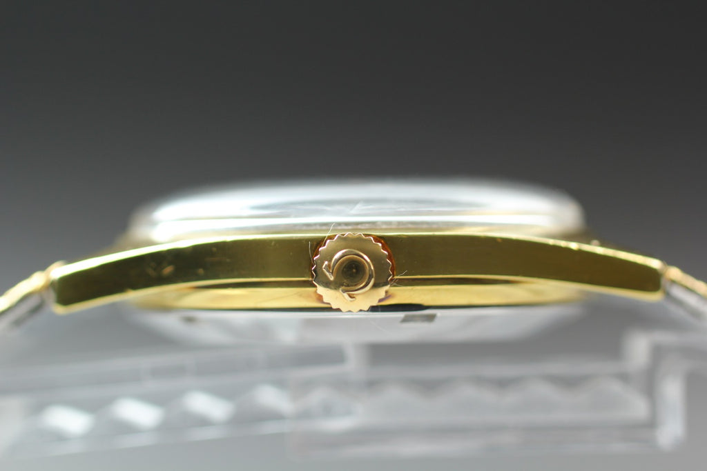 1971 Near MINT OMEGA Geneve 34mm 166.041 Automatic Champagne gold Men's Vintage