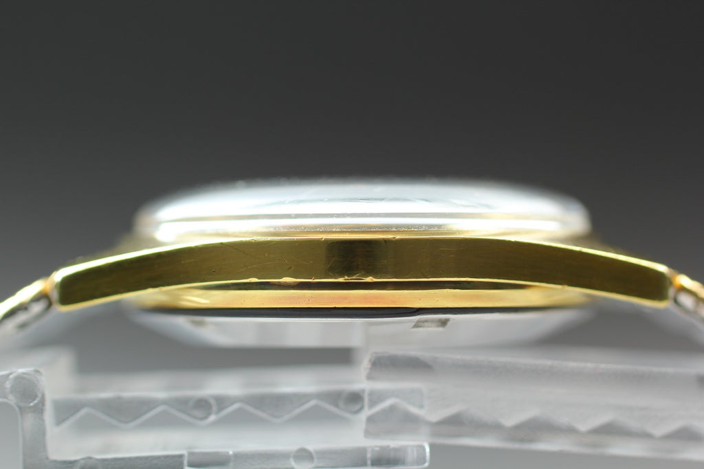 1971 Near MINT OMEGA Geneve 34mm 166.041 Automatic Champagne gold Men's Vintage