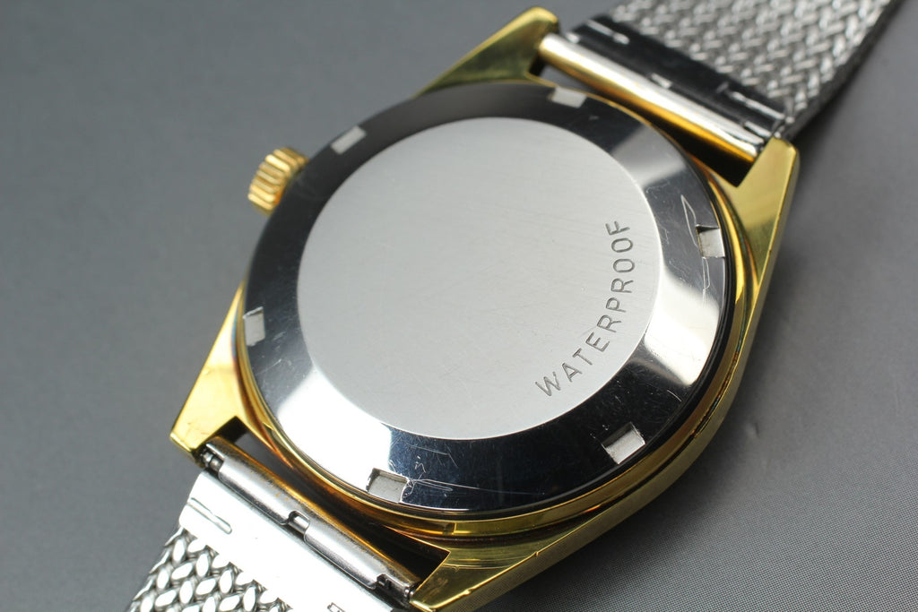 1971 Near MINT OMEGA Geneve 34mm 166.041 Automatic Champagne gold Men's Vintage