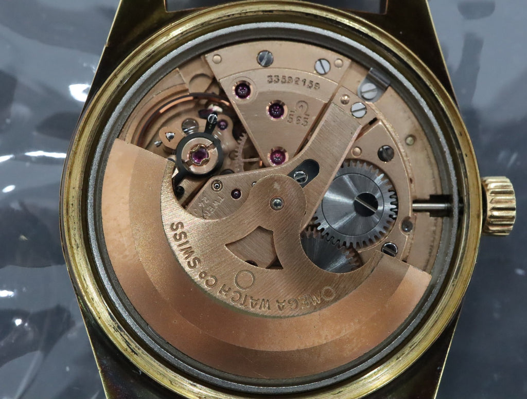 1971 Near MINT OMEGA Geneve 34mm 166.041 Automatic Champagne gold Men's Vintage