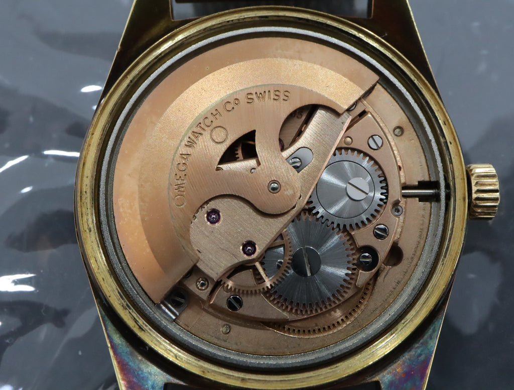 1971 Near MINT OMEGA Geneve 34mm 166.041 Automatic Champagne gold Men's Vintage
