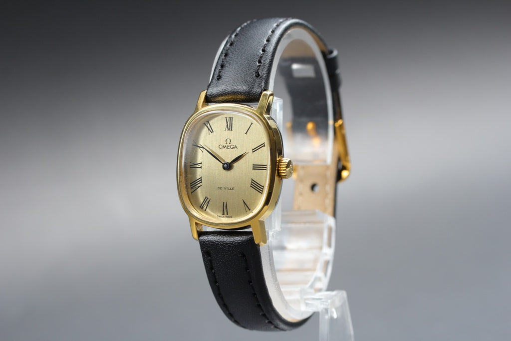 1977 Near MINT OMEGA De Ville 21mm 511.0509 Manual Gold Roman Dial Women Vintage