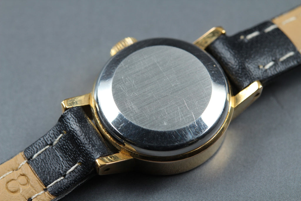 1972 Near MINT OMEGA De Ville 17mm 551.0057 Automatic Gold Dial Women's Vintage