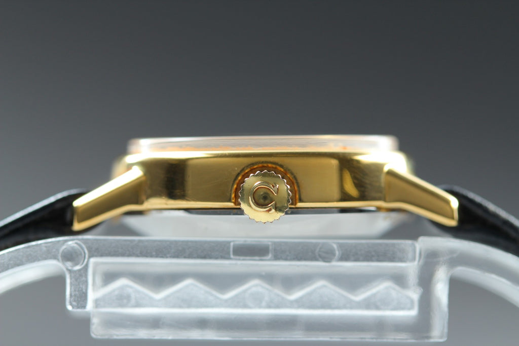 1977 Near MINT OMEGA De Ville 18mm 511.0553 Manual Gold Dial Women's Vintage