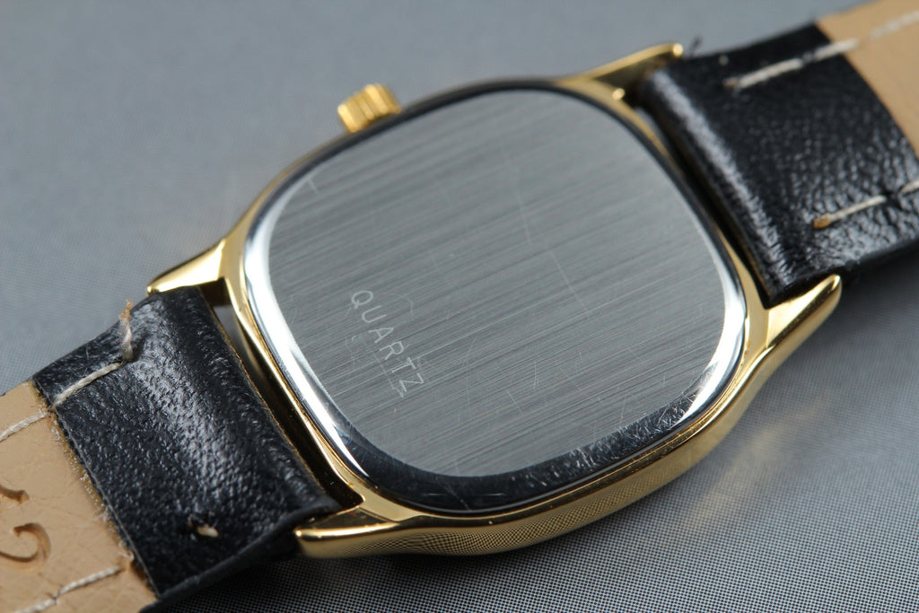 1984 Near MINT/Box OMEGA De Ville 20mm 591.0380 Quartz Gold Dial Women's Vintage
