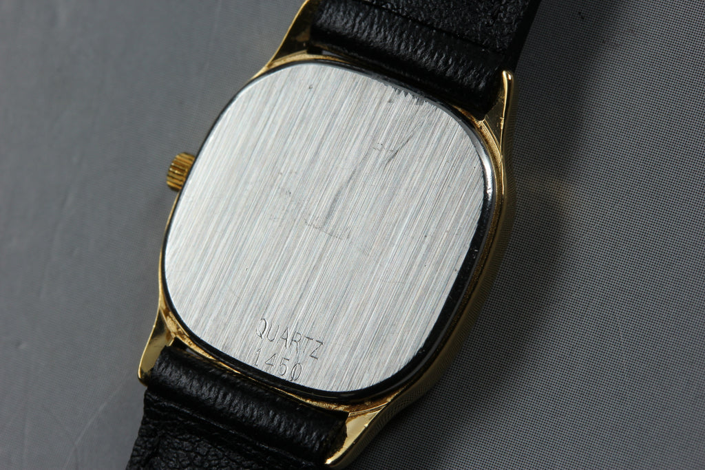 1984 w/Box OMEGA De Ville 20mm 591.0280 Quartz Gold Dial Women's Vintage Exc+5