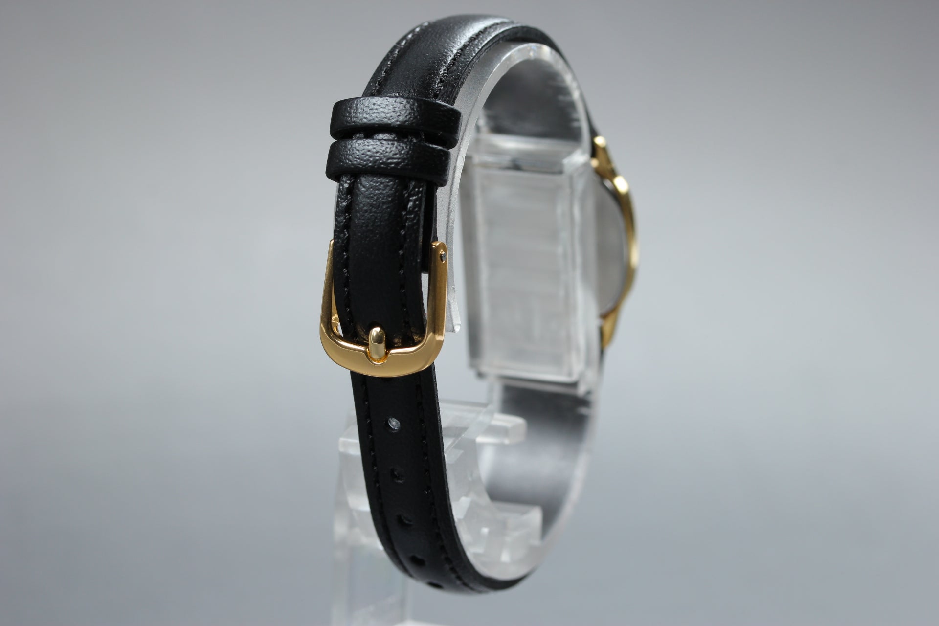 1984 w/Box OMEGA De Ville 20mm 591.0280 Quartz Gold Dial Women's Vintage Exc+5