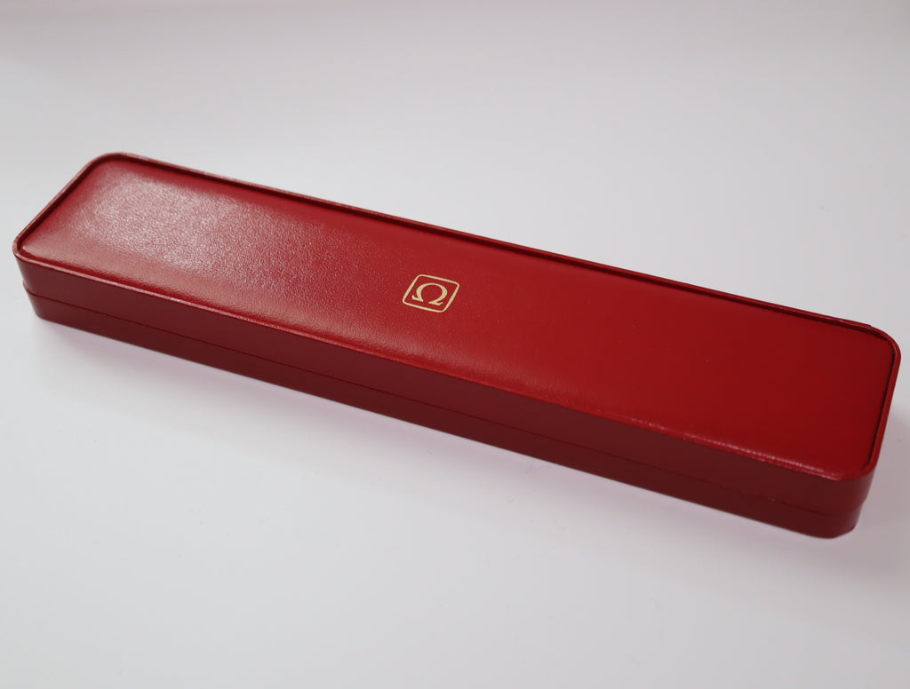 Near MINT OMEGA Vintage Red Watch Box Genuine Case Only for Men From JAPAN #2284