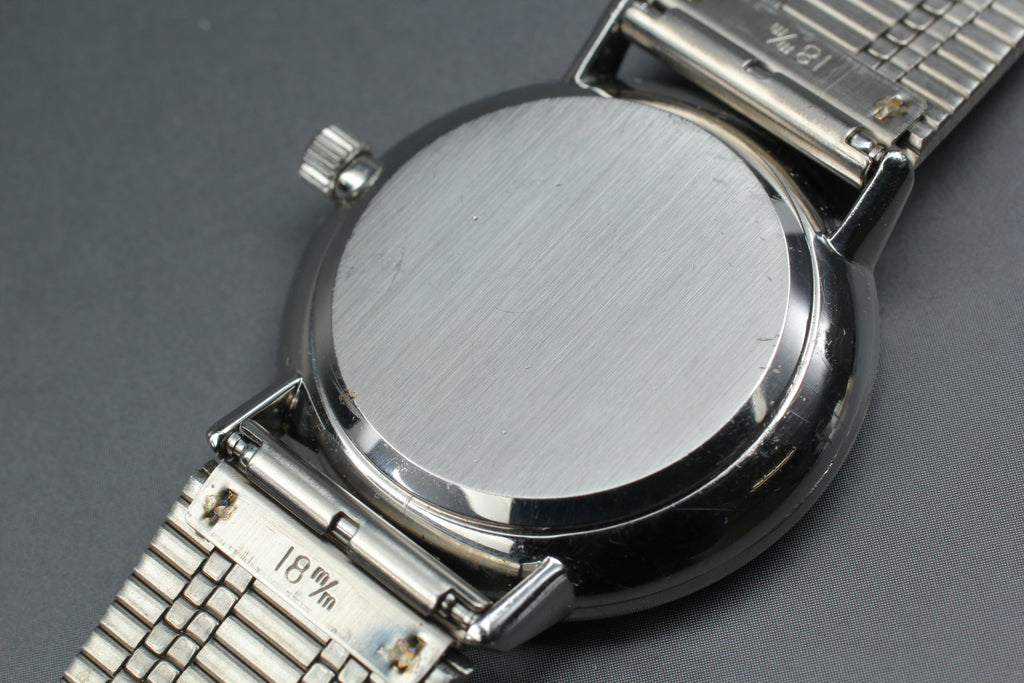1977 Near MINT OMEGA De Ville 34mm 191.0044 Quartz Silver Dial Men's Watch JAPAN