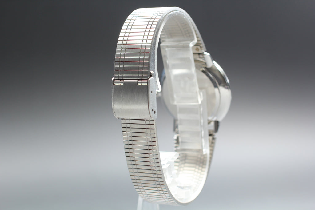 1977 Near MINT OMEGA De Ville 34mm 191.0044 Quartz Silver Dial Men's Watch JAPAN