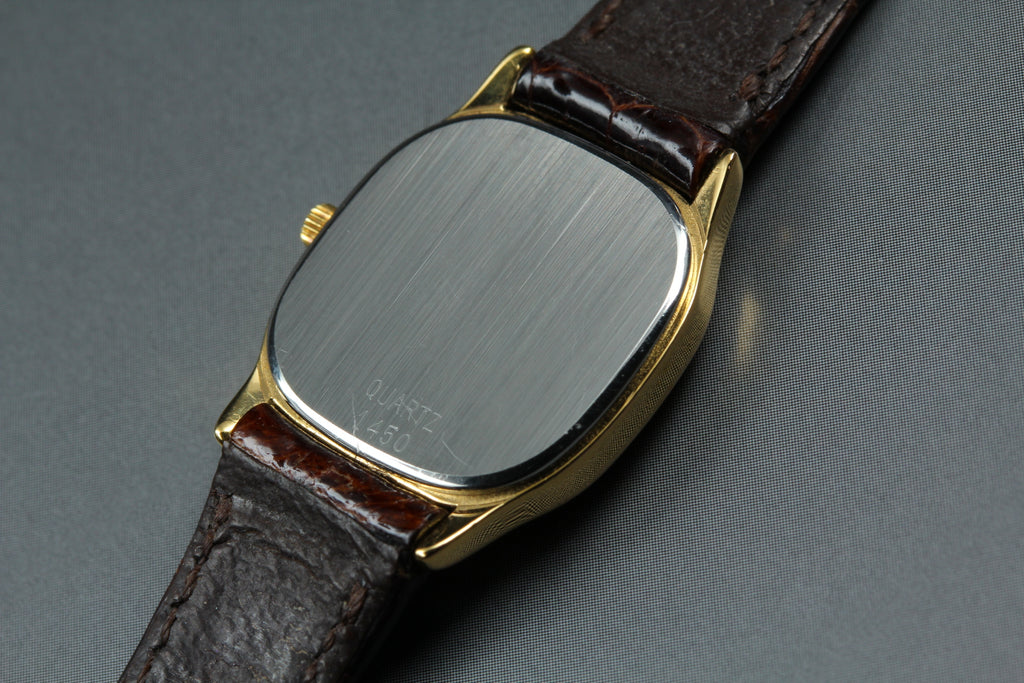 1984 w/BOX OMEGA De Ville 591.0280 20mm Quartz Gold Dial Women's Watch Exc+5