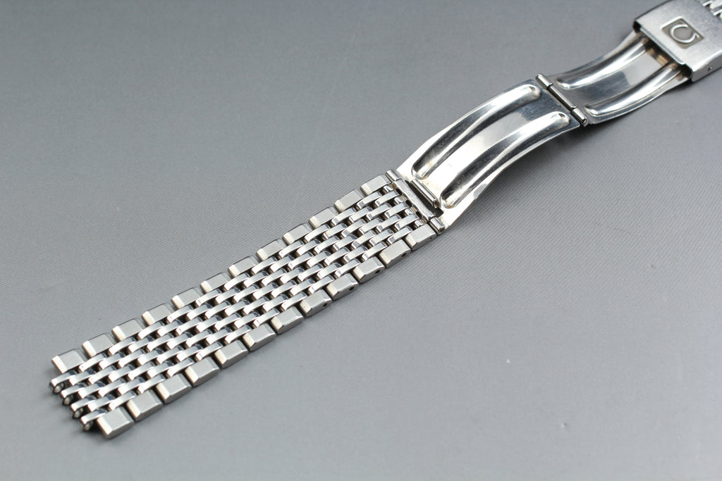 Near MINT OMEGA Seamaster Bracelet FF799/1444 18mm Stainless Steel Men's Vintage