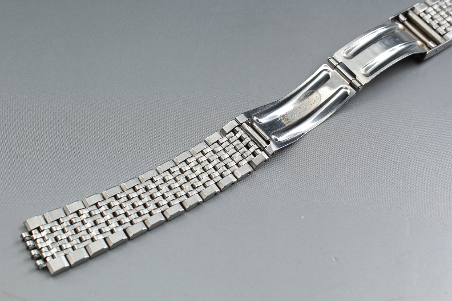 Near MINT OMEGA Seamaster Bracelet FF799/1444 18mm Stainless Steel Men's Vintage