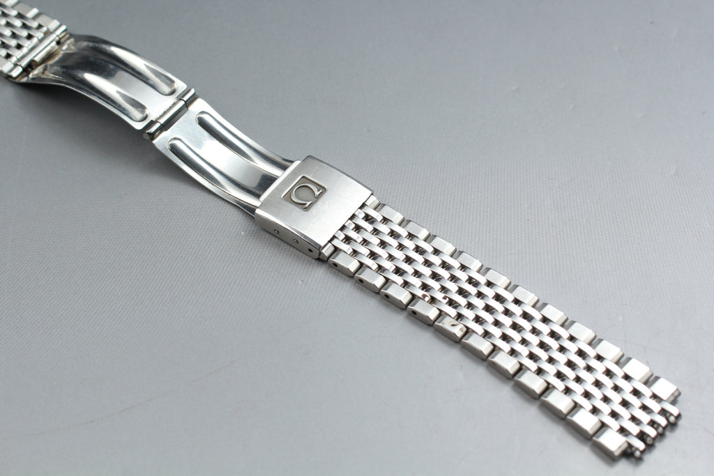 Near MINT OMEGA Seamaster Bracelet FF799/1444 18mm Stainless Steel Men's Vintage