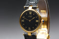 Near MINT Cartier Must de Vendome LM Vermeil 590003 30mm Quartz Black Unisex