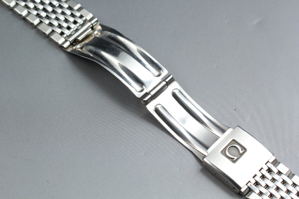 Near MINT OMEGA Seamaster Bracelet FF799/1444 18mm Stainless Steel Men's Vintage