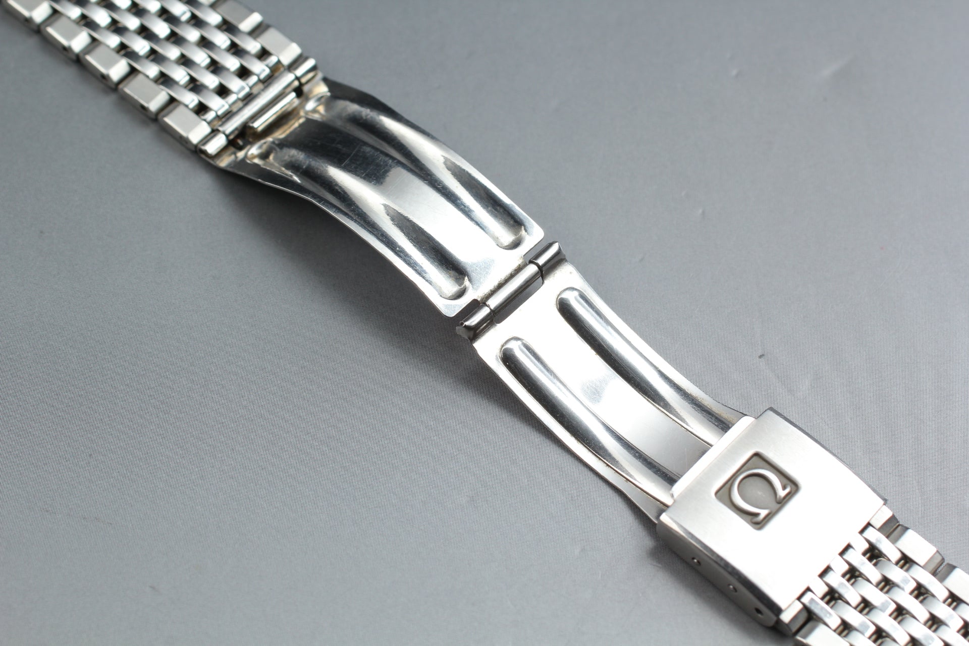 Near MINT OMEGA Seamaster Bracelet FF799/1444 18mm Stainless Steel Men's Vintage