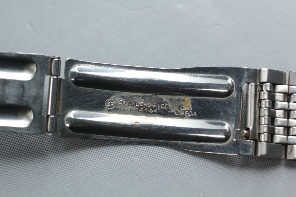 Near MINT OMEGA Seamaster Bracelet FF799/1444 18mm Stainless Steel Men's Vintage