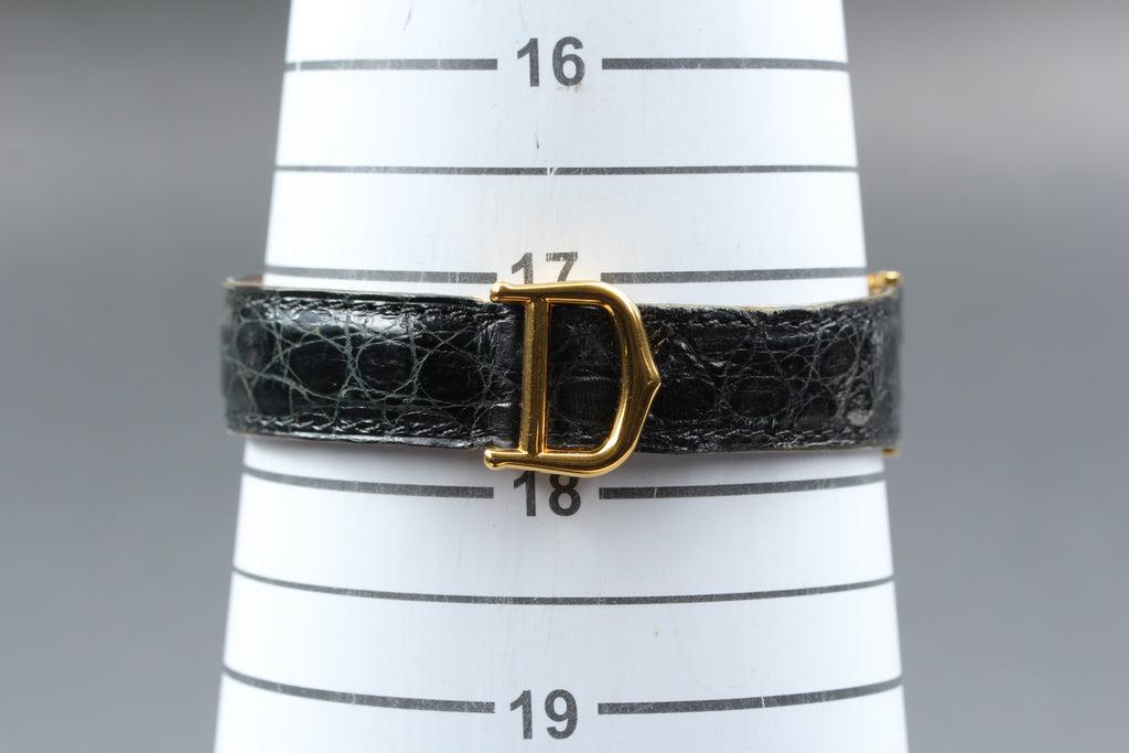 Near MINT Cartier Must de Vendome LM Vermeil 590003 30mm Quartz Black Unisex