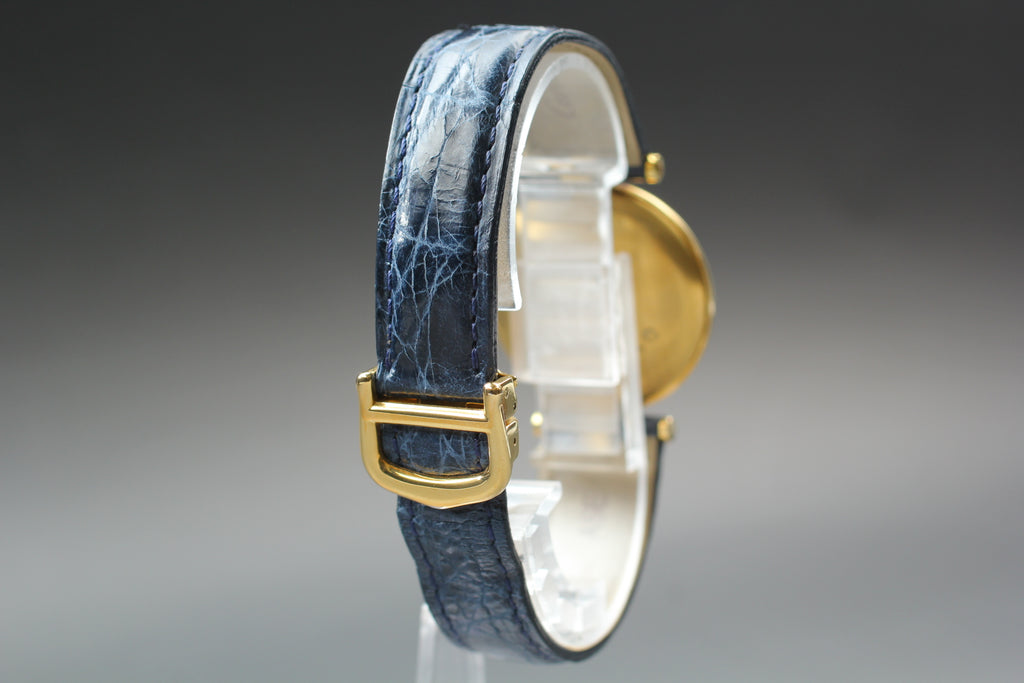 Near MINT Cartier Must de Vendome LM Vermeil 1861 30mm Quartz Roman Dial Unisex