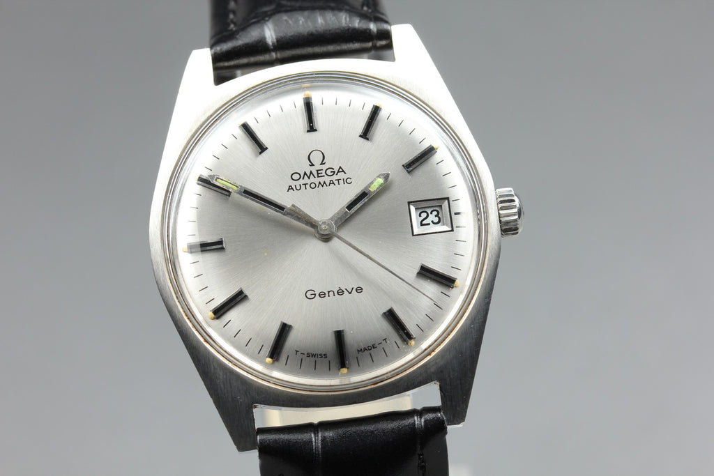 1971 Near MINT OMEGA Geneve 34mm 166.041 Automatic Silver Dial Men's Vintage
