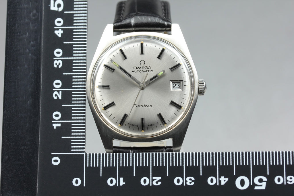 1971 Near MINT OMEGA Geneve 34mm 166.041 Automatic Silver Dial Men's Vintage