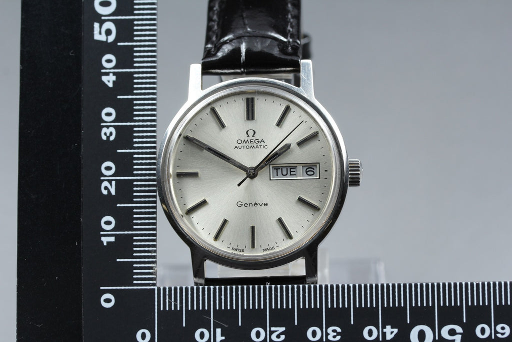 1972 Near MINT OMEGA Geneve 35mm 166.0117 Automatic Silver Dial Men's Vintage