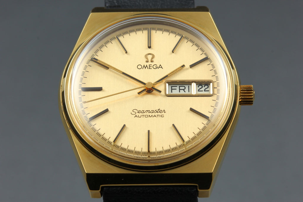 1979 Top MINT OMEGA Seamaster 35mm 166.0210 Automatic Gold Dial Men's Vintage