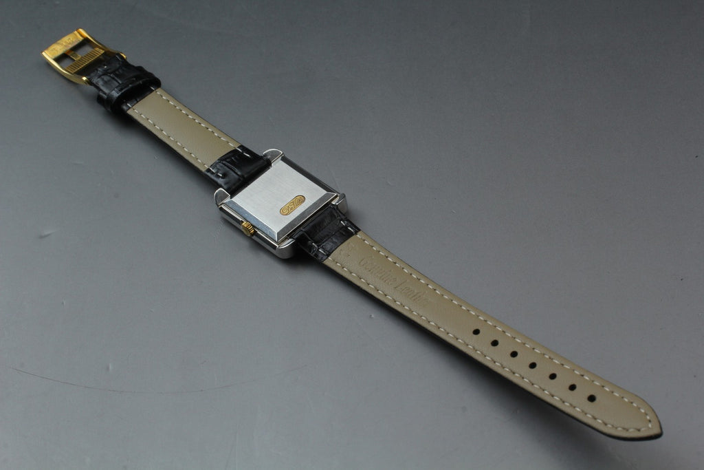 1978 OMEGA De Ville 23mm 511.0511 Manual 14K Bezel Black Women's Vintage Exc+5