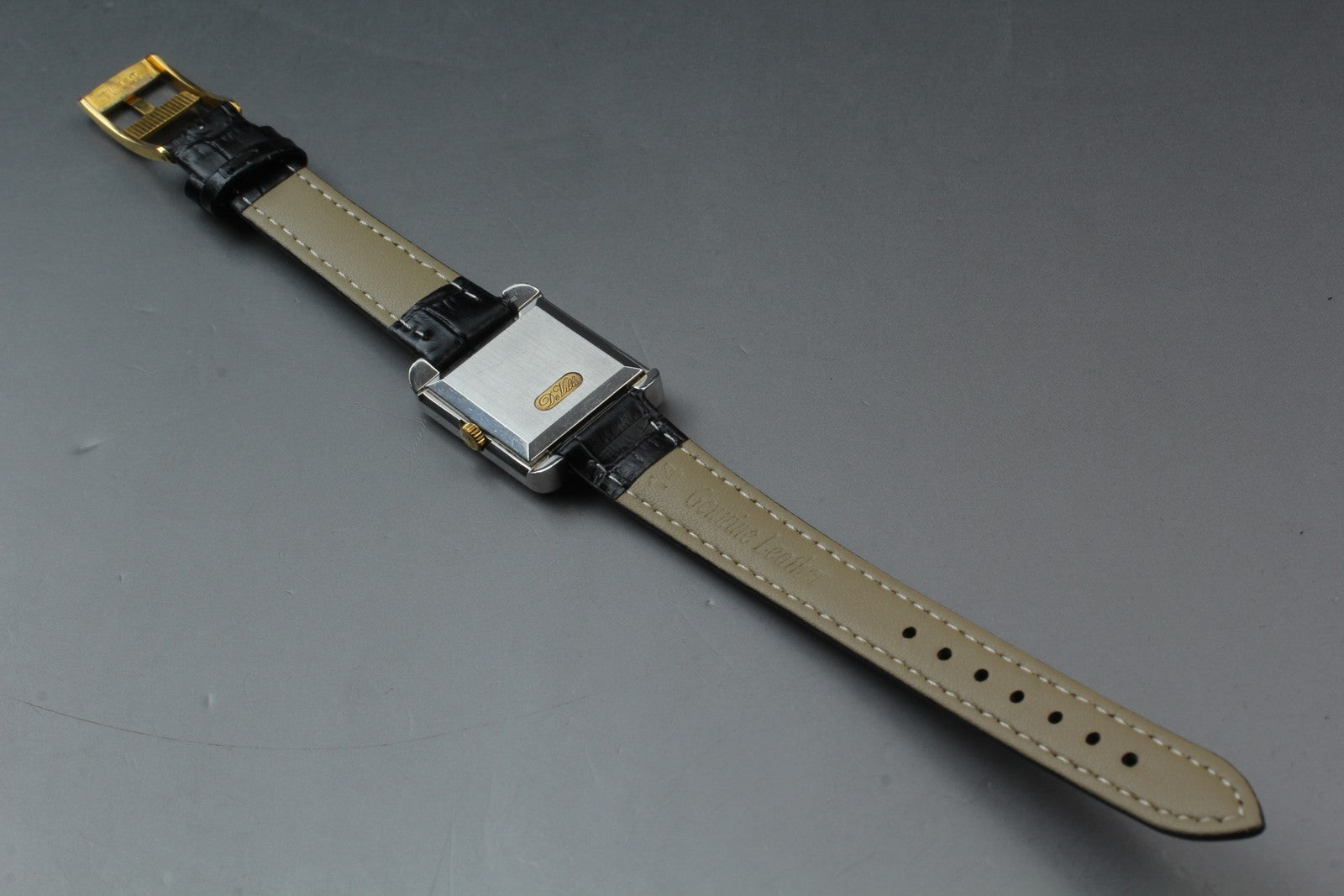 1978 OMEGA De Ville 23mm 511.0511 Manual 14K Bezel Black Women's Vintage Exc+5