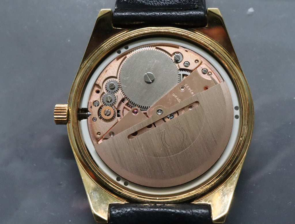 1979 Top MINT OMEGA Seamaster 35mm 166.0210 Automatic Gold Dial Men's Vintage