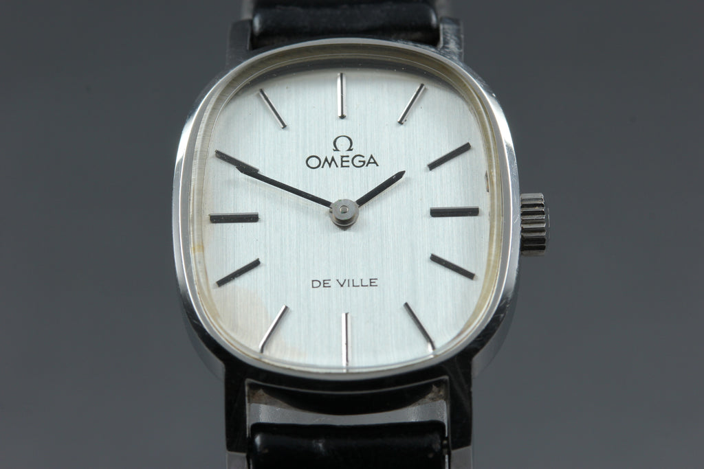 1976 Near MINT/Box OMEGA De Ville 21mm 511.0509 Manual Silver Dial Women Vintage