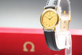 1991 Near MINT/Box OMEGA De Ville 595.0097.2 22mm Quartz Gold Women's Vintage