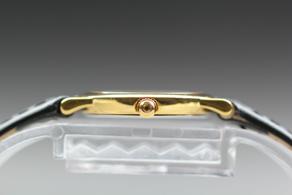 1991 Near MINT/Box OMEGA De Ville 595.0097.2 22mm Quartz Gold Women's Vintage