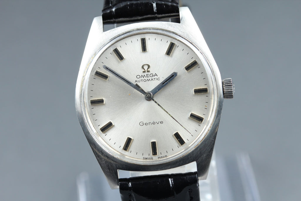 1968 Near MINT OMEGA Geneve 34mm 165.041 Automatic Silver Dial Men's Vintage